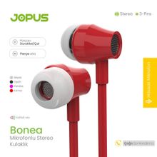 Jopus Mikrofonlu Kulaklik 3,5 Universal JO-K58 Bonea Kirmizi