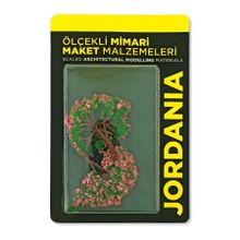 Jordania 1:100 Ölçek Ağaç 8 cm Yeşil Pembe Maket