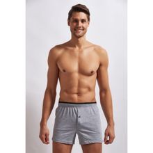 Josejuan 3400 Gri Melanj Pamuk Örme Penye Erkek Boxer