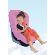 Joyous Mom Kids Pudra Pembe %100 Pamuk Organik Lastikli 4 Katlı Müslin Bebek Oto Koltuk Kılıfı
