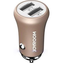Joyroom JR-F635 5V 3.1A Hızlı Şarj Koruma Altın Sarısı Akıllı Araç Şarj Çift USB Portu