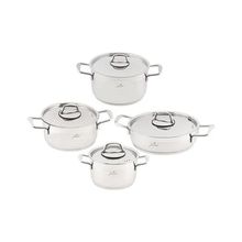 Jumbo 500.01.01.8211 Myra Gri 8 Parça Çelik Tencere Seti
