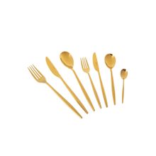Jumbo 5800 Apollo 12 Kişilik 84 Parça Titanyum Gold Çatal Kaşık Bıçak Takımı
