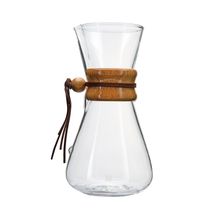 Jumbo Glory Ahşap Aparatlı 850 ml Cam Kahve Demleme Ekipmanı