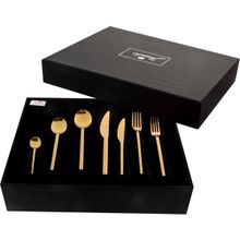 Jumbo Titanyum Gold 84 Parça 12 Kişilik Çatal Kaşık Bıçak Takımı