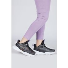 Jump 29601 Siyah Lila Kız Çocuk Spor Ayakkabı