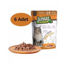 Jungle 100 gr 6 Adet Pouch Jöleli Tavuklu Kısırlaştırılmış Kedi Konservesi