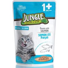 Jungle 100 gr Pouch Somonlu Kedi Konservesi
