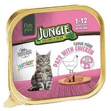 Jungle 100 gr Sütlü Tavuklu Pate Yavru Konserve Kedi Maması