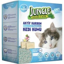 Jungle Aktif Karbonlu Gri Marsilya Sabunlu 6 lt Kedi Kumu