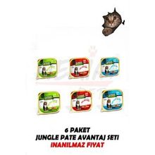 Jungle Karışık Çeşitli Pate Yetişkin 6x100 gr Kedi Yaş Maması