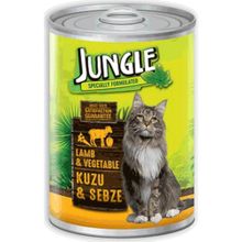 Jungle Kuzu Etli Sebzeli 6x415 gr Konserve Kedi Maması