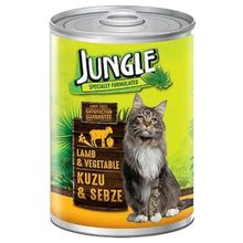 Jungle Kuzu Etli ve Sebzeli 415 GR Konserve Yetişkin Kedi Maması