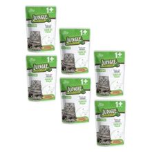 Jungle Pouch Gravy Soslu Tavuklu 6x100 gr Konserve Yetişkin Kedi Maması