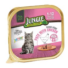 Jungle Sütlü ve Tavuklu Ezme 6x100 gr Yavru Kedi Konservesi