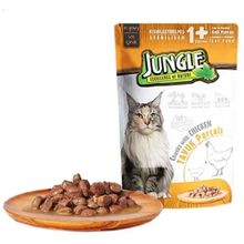 Jungle Tavuklu Pouch Yetişkin Kısırlaştırılmış 85 gr Konserve Kedi Maması