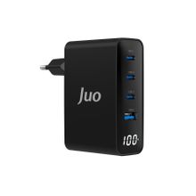 Juo GAN 100W 3 Type-C + USB-A Led Ekranlı iPhone Macbook Notebook Hızlı Şarj Aleti