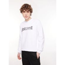 Just Cavalli 75OAIG05 Bisiklet Yaka Beyaz Erkek Sweatshirt