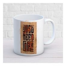 Just Need Coffee İki Tarafı Baskılı Kupa