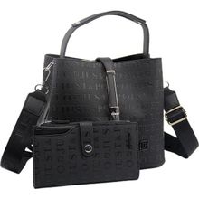 Just Polo MDS4002-1001 Siyah Kadın Kartlık Omuz Çanta Kombini