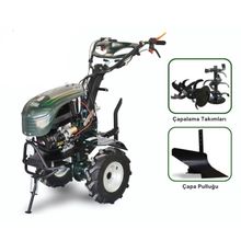 Kaan 29 S 7 HP Çapa Alt Grubu+Pulluk+2+1 Şanzımanlı Benzinli Çapa Makinesi