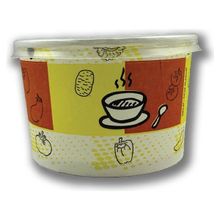 Kağıt-karton Çorba Kâsesi 16 Oz Şeffaf Kapaklı - 1000 Adet