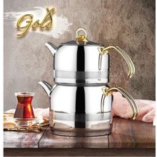 Kahramanlar Enza Line Gold Orta Boy Çaydanlık Takımı