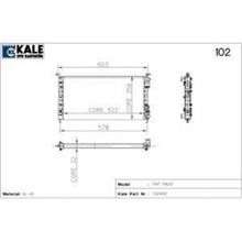 Kale 348440 Fiat Egea 1.3 1.4 AL PL BRZ Radyatör