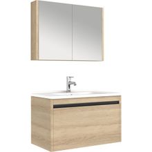 Kale 610100201224 Vista 100 cm Koyu Meşe Banyo Dolabı Takımı