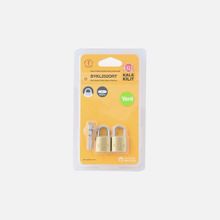 Kale Kilit 2 x 20 mm Ortak Anahtarlı Pirinç Asma Kilit