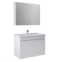 Kale Krea 80 cm Kapaklı Takım Beyaz Banyo Dolabı