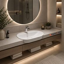 Kale Zero 2.0 60x40 cm Beyaz Yarı Gömme Oval Lavabo