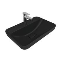 Kale Zero 2.0 60x40 cm Siyah Yarı Gömme Dikdörtgen Lavabo