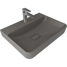 Kale Zero 2.0 60X45 cm Mat Siyah Armatur Bantlı Oval Tezgah Üzeri Lavabo