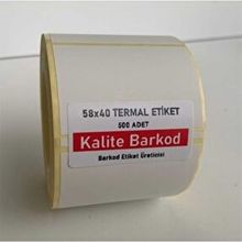 Kalite Barkod 40x58 10 Rulo 5000 Adet Termal Barkod Etiketi