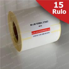 Kalite Barkod 80x80 6 Rulo 2100 Adet Termal Barkod Etiketi