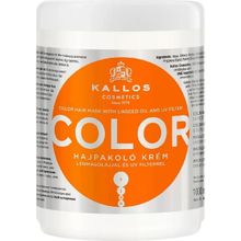 Kallos Cosmetics Color 1000 ml Boyalı Saçlar Için Keten Tohumu Yağlı ve Uv Filtreli Saç Bakım Maskesi