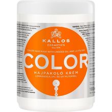 Kallos Cosmetics Color Hair Boyalı Saçlar Için Keten Tohumu Yağlı ve Uv Filtreli 1000 ml Saç Bakım Maskesi