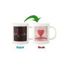 Kalp Ekg Sihirli Kupa Bardak