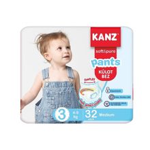 Kanz Soft & Pure Pants No:3 Medium 32 Adet Külot Bebek Bezi