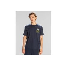 Kappa 371S8IW-XCT Authentic Space Jump Lacivert Yuvarlak Yaka Erkek T-shirt