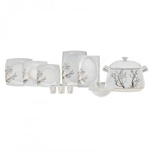 Karaca Autumn Cream 60 Parça 12 Kişilik Kare Yemek Takımı