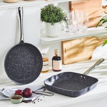 Karaca Biogranit Navy Stone Tava ve Grill Tava Seti