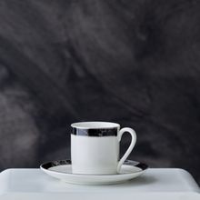 Karaca Damalı Tek Kişilik 90 ml Porselen Kahve Fincan Takımı