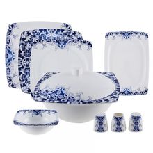 Karaca Fine Bone Aleeza Kare 60 Parça 12 Kişilik Yemek Takımı