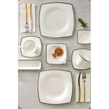 Karaca Fine Pearl Norma Beyaz 26 Parça 6 Kişilik Kare Kahvaltı Seti
