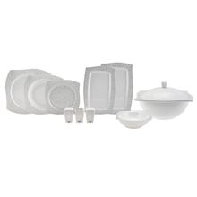 Karaca Folium Fine Bone 60 Parça 12 Kişilik Kare Yemek Takımı