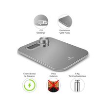 Karaca Gastro Scale 1004 Self Power Kinetik Enerjili Ekranlı Inox 5 kg Mutfak Tartısı