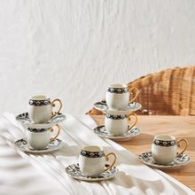 Karaca Gemlik 6 Kişilik 90 ml Kahve Fincan Takımı