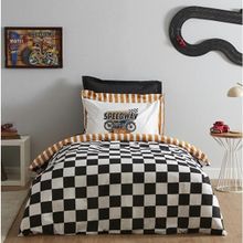 Karaca Home 160 x 200 cm Young Speed Way Fitted Siyah %100 Pamuk Tek Kişilik Nevresim Takımı